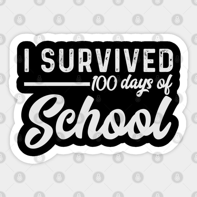 I survived 100 days of school gift idea, funny gift, graduation, Sticker by kirkomed